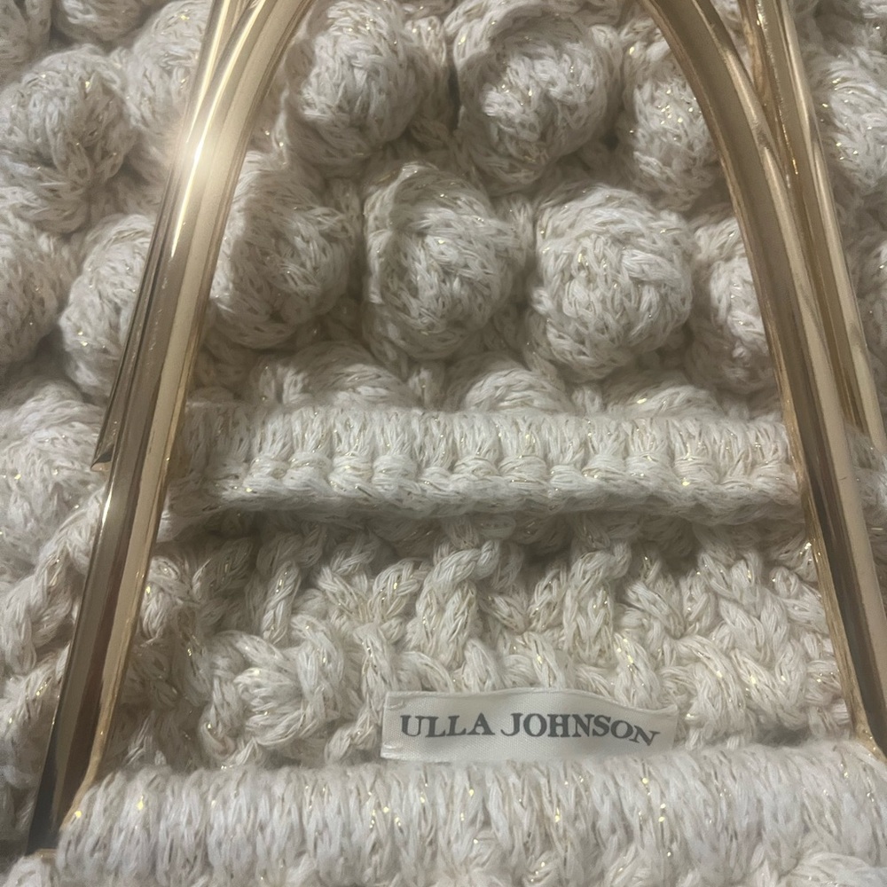 Ulla Johnson Barranco Cotton Bobble Crochet Bag in Cream - Picture 5 of 5